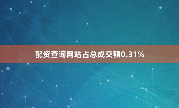 配资查询网站占总成交额0.31%